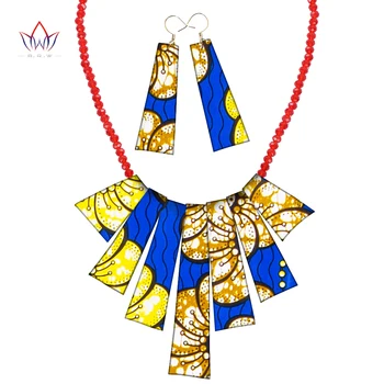 Свадебные ювелирные изделия Ожерелье Ожерелье Ожерелье И Серьги Геометрия Африканские бусины Ювелирный набор 2023 Нигерийские аксессуары WYB539