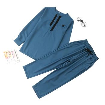 Dashiki Африканский стиль Мальчики Наряды Комплекты С длинным рукавом Цветной блок Рубашка и брюки 2 шт. Мальчики Комплекты одежды Детская верхняя одежда