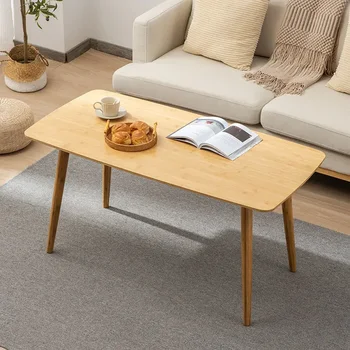 Японский чайный столик Маленький низкий столик из массива бамбука Мебель для гостиной Скандинавские журнальные столики Простой современный домашний диван Приставной столик