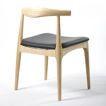  индивидуальный стул из массива коровьего рога в европейском стиле, стол для отдыха, кофейня и стул, комбинация минималистичного чая с молоком, десерта