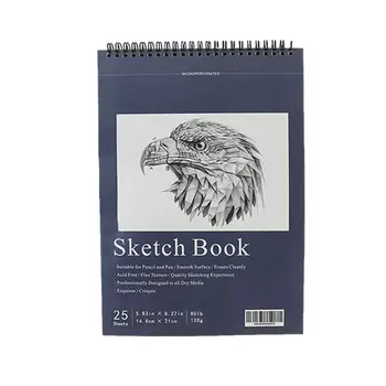 Art Sketchbook Спиральный переплетенный бумажный скетчбук Профессиональный утолщенный многофункциональный блокнот для рисования Принадлежности для