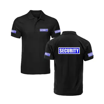 Безопасность Классическая рубашка-поло, швейцар Телохранитель Униформа Рабочая одежда Унисекс Поло мужские рубашки гольф